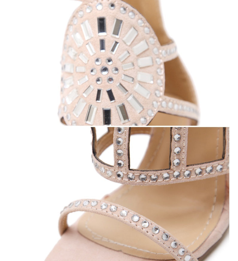 Orthopedic Balance Rhinestone High-Heeled Sandals - Unique Elegance