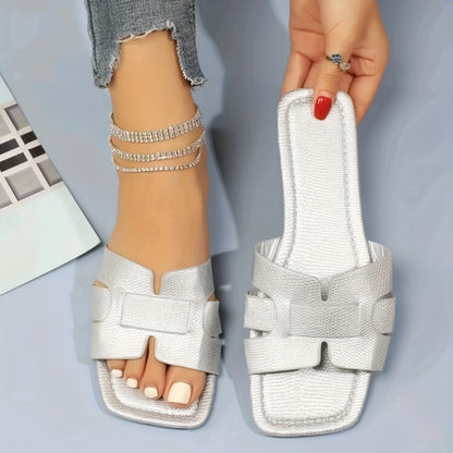 Orthopedic Balance Square-Toe Flat Sandals - Unique Elegance For Summer