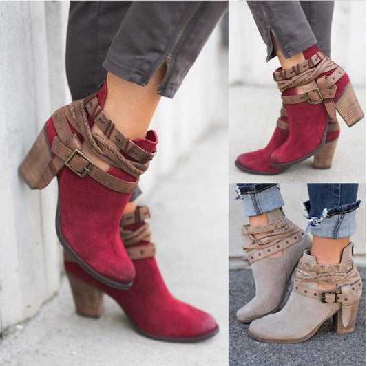 Nana | Braided Strap Heeled Boot