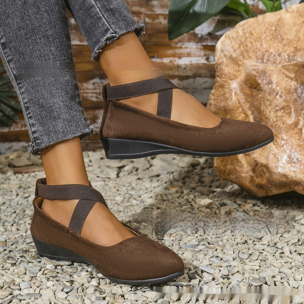 Orthopedic Balance Cross Strap Comfort Flats – Stylish Support Everyday Shoes