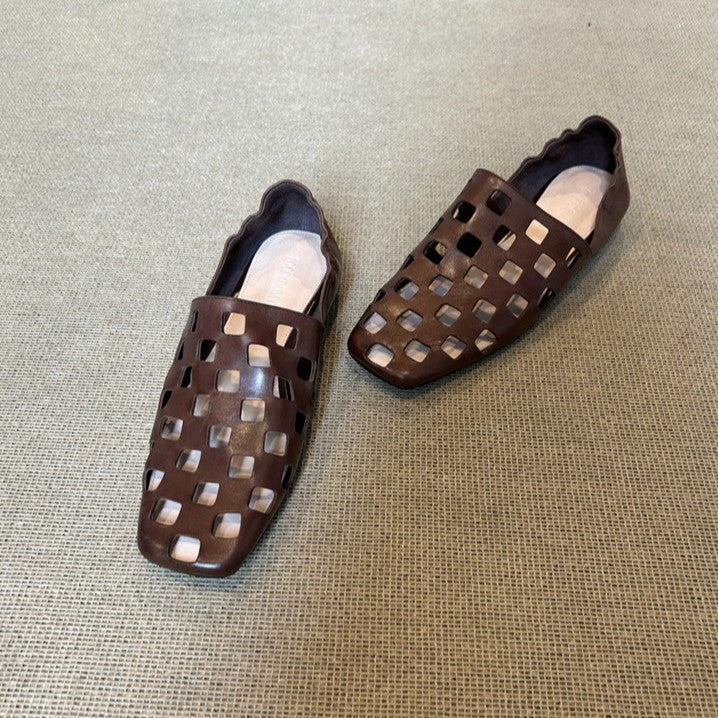 Orthopedic Balance Retro Flat Shoes With Elegant Pleats