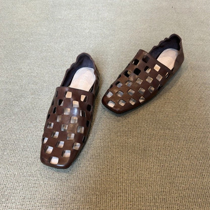 Orthopedic Balance Retro Flat Shoes With Elegant Pleats