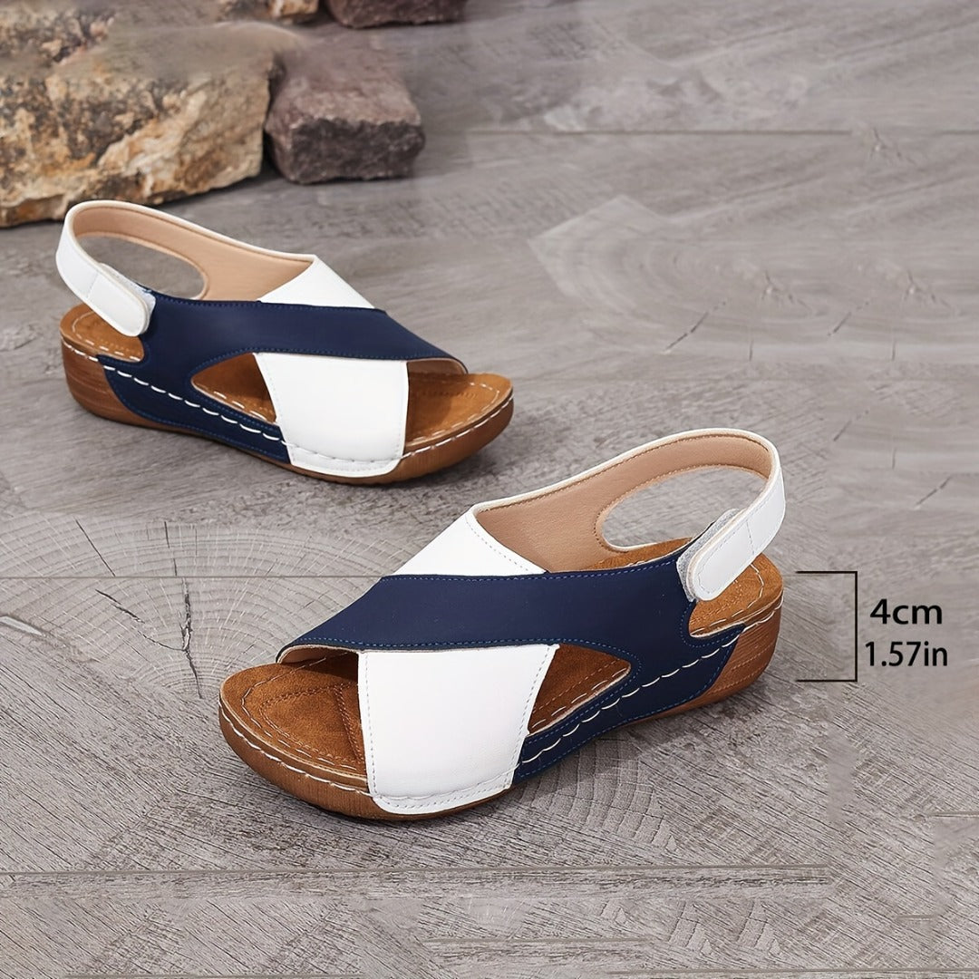 Francesca | Women’s Color Block Open-Toe Slingback Sandals