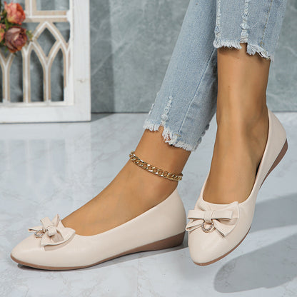 Orthopedic Balance Elegant Bow Flats – Classic Comfort Slip-On Shoes