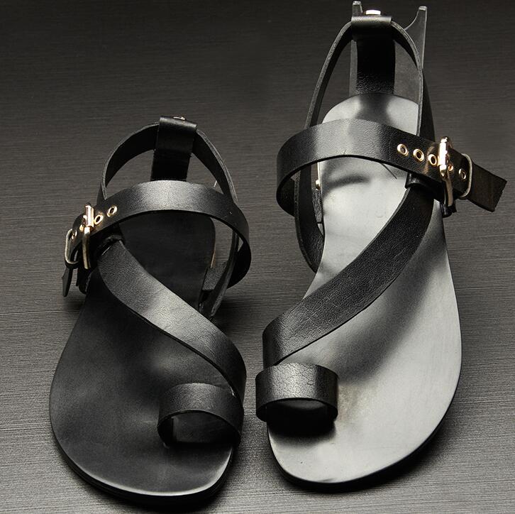 Orthopedic Balance Cross Strap Ankle Buckle Flat Sandals