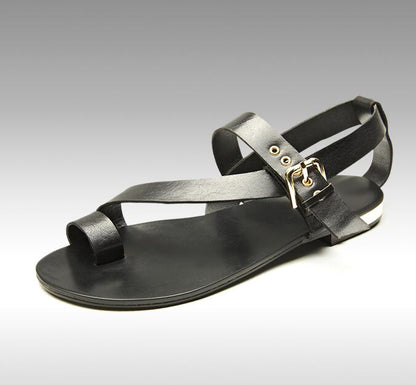 Orthopedic Balance Cross Strap Ankle Buckle Flat Sandals
