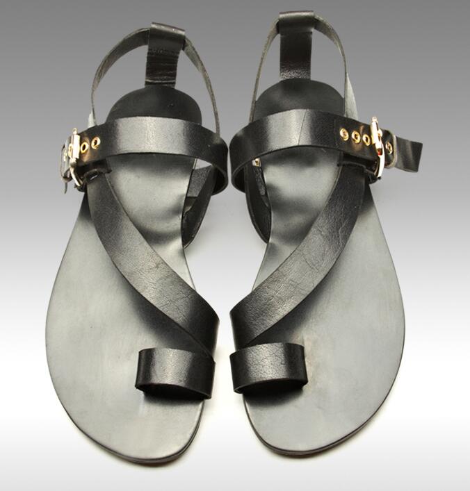 Orthopedic Balance Cross Strap Ankle Buckle Flat Sandals