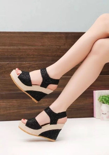 Orthopedic Balance Flat-Bottomed High-Heeled Sandals - Unique Elegance