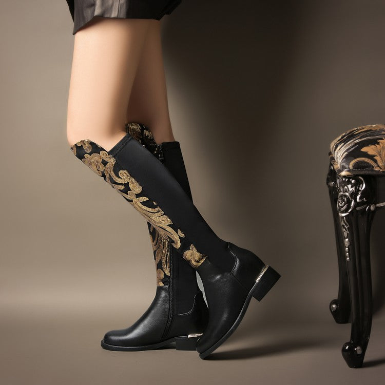 Andrea | Knight boots cowhide leather boots