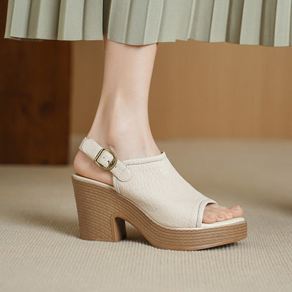 Olympia | Women’s Orthopedic Peep Toe Slingback Block Heel Sandals