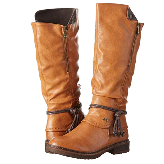 Orthopedic Balance High Boots - Plus Size Low Heel Comfort