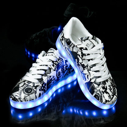 Orthopedic Balance Lightweight Fluorescent Shoes For Unique Couples