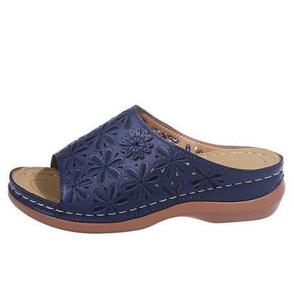 Orthopedic Balance Vintage Cutout Mule Comfort Sandals