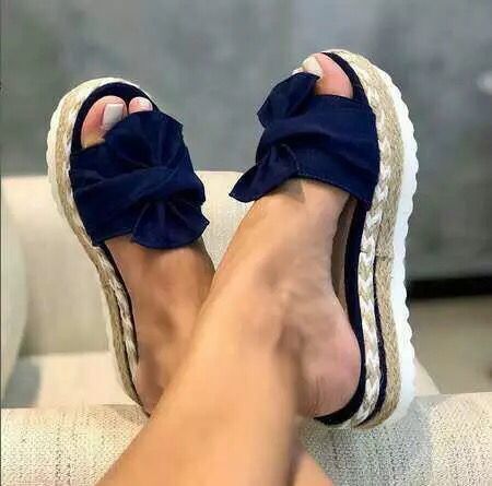 Orthopedic Balance Platform Sandals With Bow - Summer Uniqueness