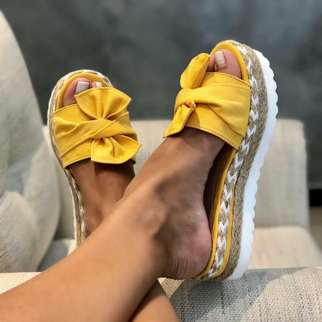 Orthopedic Balance Platform Sandals With Bow - Summer Uniqueness