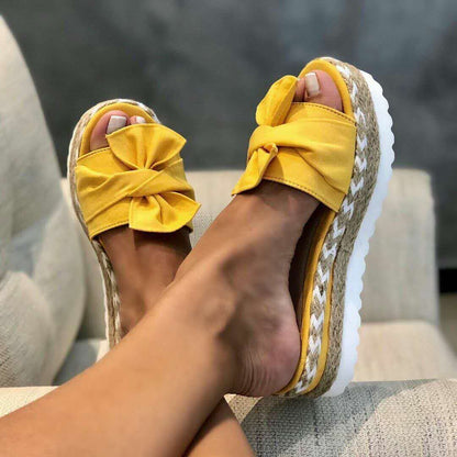 Orthopedic Balance Platform Sandals With Bow - Summer Uniqueness