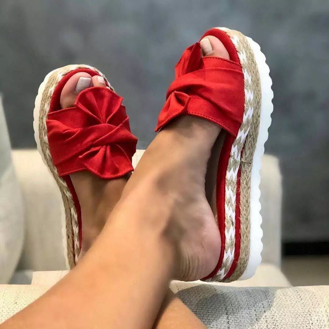 Orthopedic Balance Platform Sandals With Bow - Summer Uniqueness