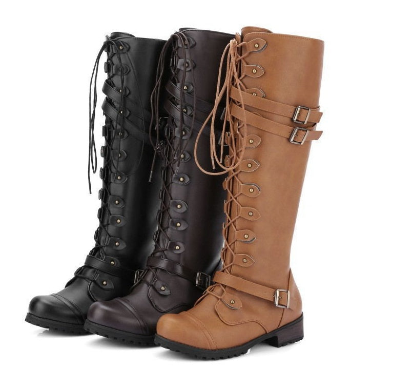 Orthopedic Balance Rider Boots - Rivet Buckle Support