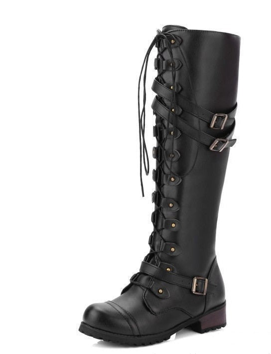 Orthopedic Balance Rider Boots - Rivet Buckle Support