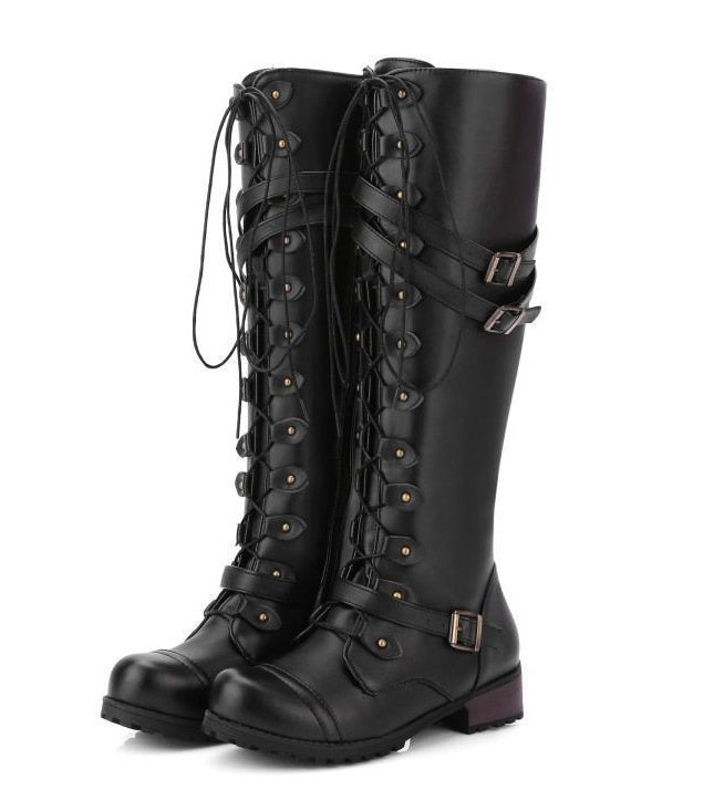 Orthopedic Balance Rider Boots - Rivet Buckle Support