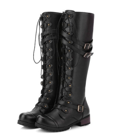 Orthopedic Balance Rider Boots - Rivet Buckle Support