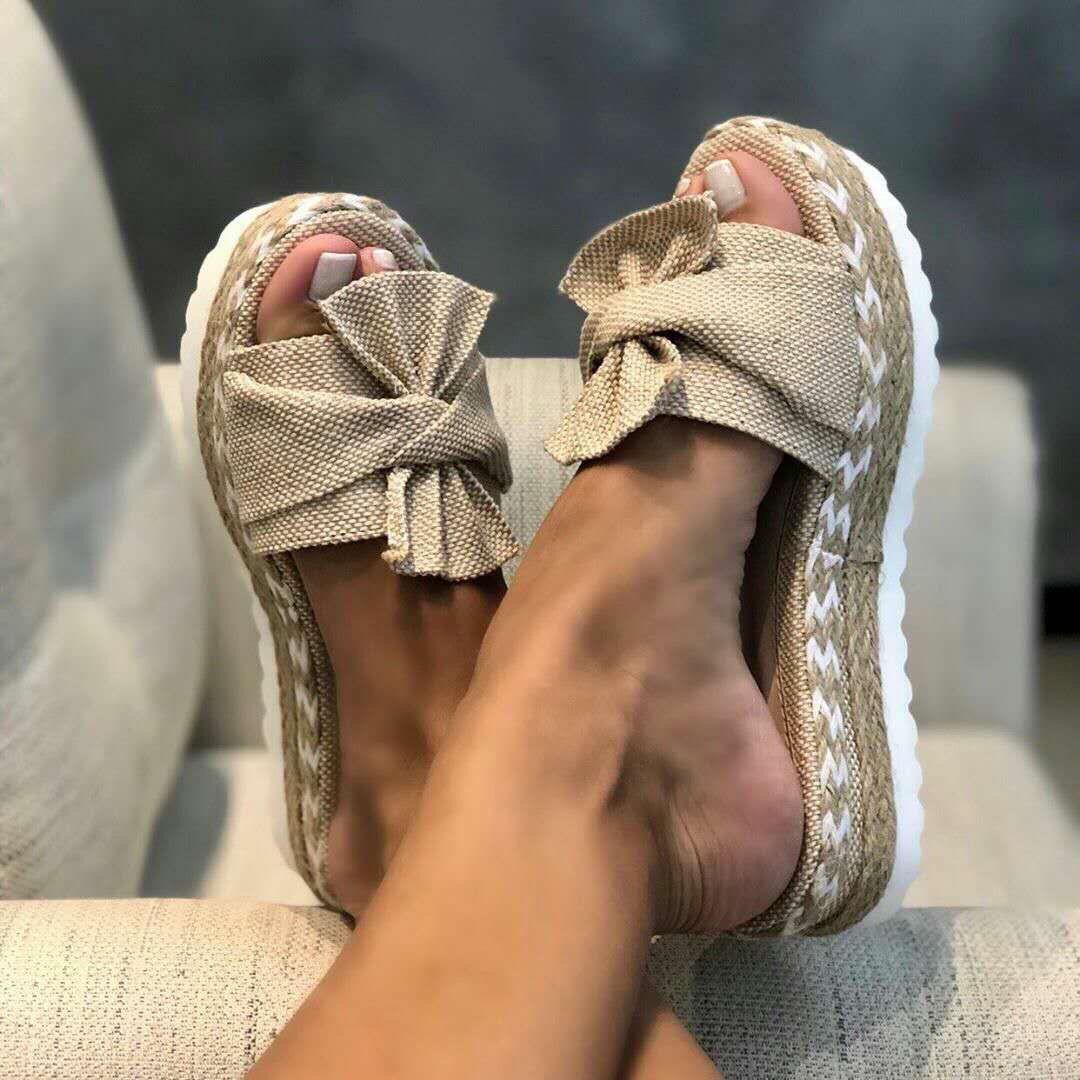 Orthopedic Balance Platform Sandals With Bow - Summer Uniqueness