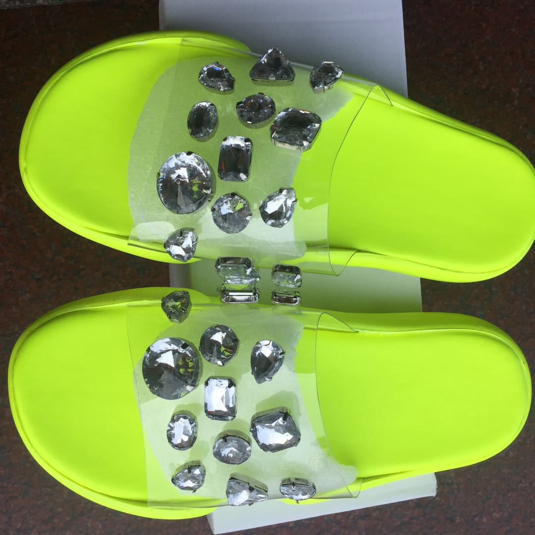 Orthopedic Balance Rhinestone Crystal Slide Sandals