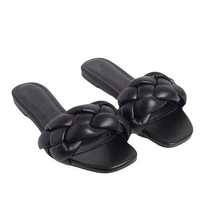 Orthopedic Balance Braided Puffy Strap Comfort Slide Sandals