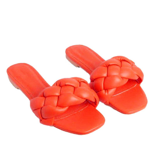 Orthopedic Balance Braided Puffy Strap Comfort Slide Sandals