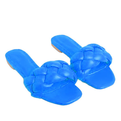 Orthopedic Balance Braided Puffy Strap Comfort Slide Sandals