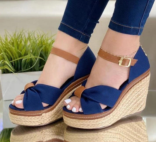Orthopedic Balance Toothy Wedge Sandals With Buckle  - Unique And Elegant