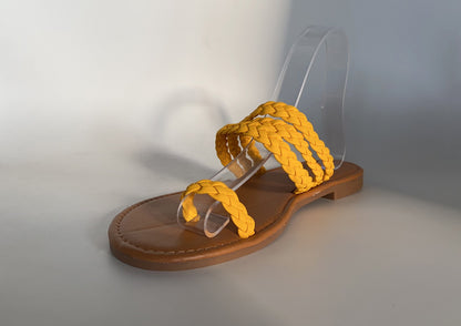 Orthopedic Balance Criss-Cross Toe Ring Flat Sandals