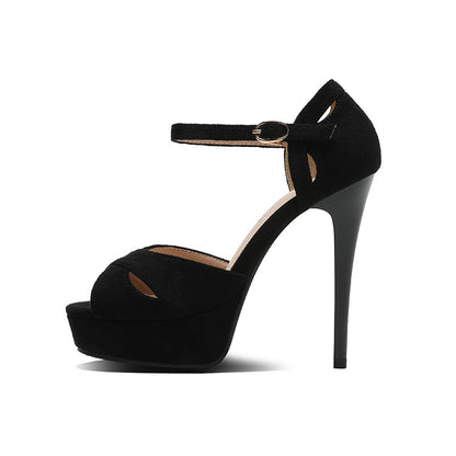 Orthopedic Balance Platform Sandals In Suede Leather - Unique Elegance