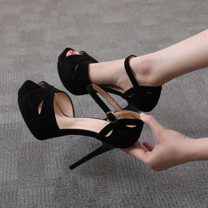 Orthopedic Balance Platform Sandals In Suede Leather - Unique Elegance