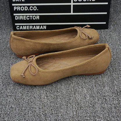 Orthopedic Balance Square-Toe Flats - Unique Elegance