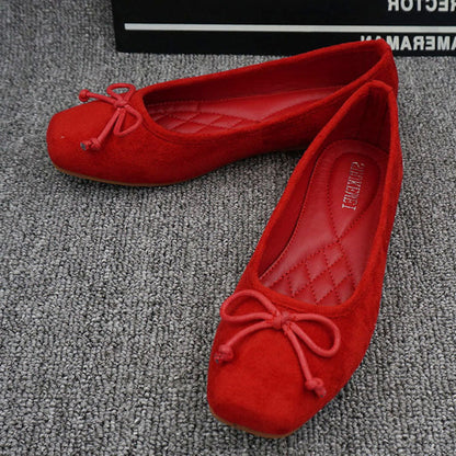 Orthopedic Balance Square-Toe Flats - Unique Elegance