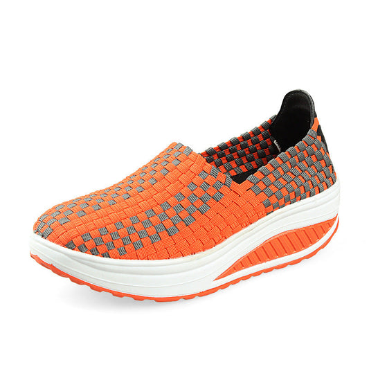 Orthopedic Balance Woven Rocking Shoes - Breathable Platform