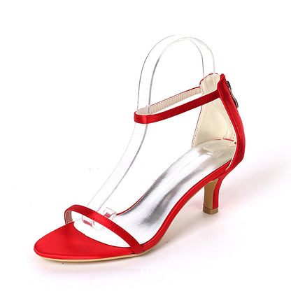 Orthopedic Balance Unique Satin Sandals With Super High Heels