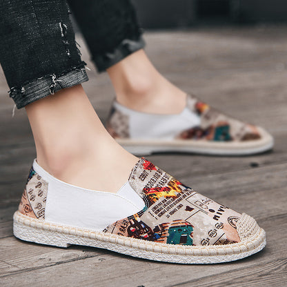 Orthopedic Printed Espadrille Slip-On Shoes – Lightweight Breathable Casual Flats