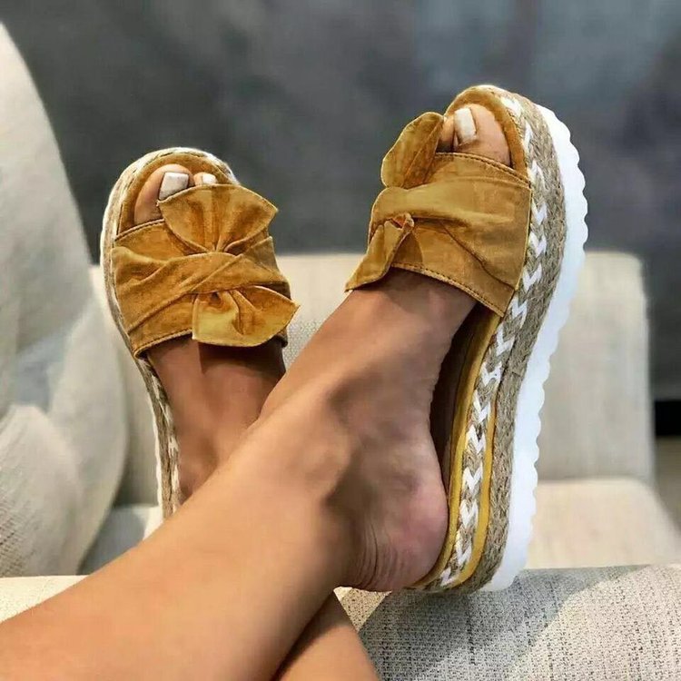 Orthopedic Balance Platform Sandals With Bow - Summer Uniqueness