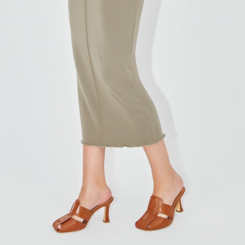 Orthopedic Balance Woven Sandals And Slippers With Medium Heel - Unique Elegance