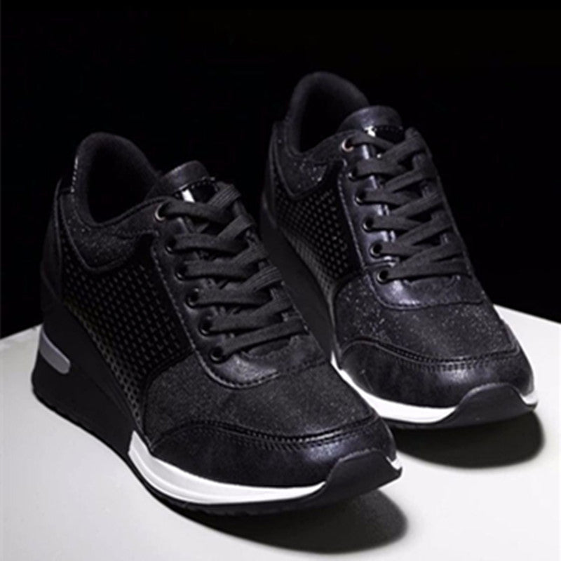 Orthopedic Balance Lace-Up Sneakers With Wedge Heels