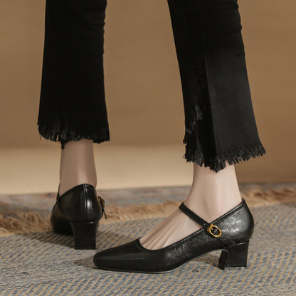 Elowen | Women’s Orthopedic Mary Jane Block Heel Pumps
