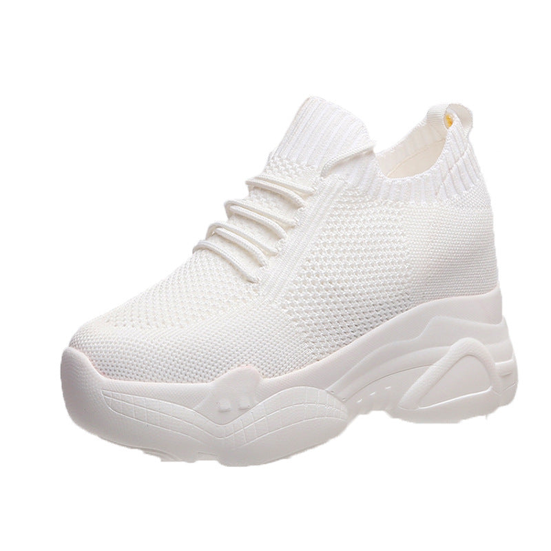Orthopedic Balance Heighten White Shoes - Unique Elegance