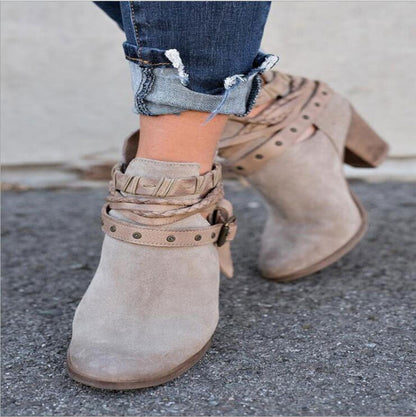 Nana | Braided Strap Heeled Boot