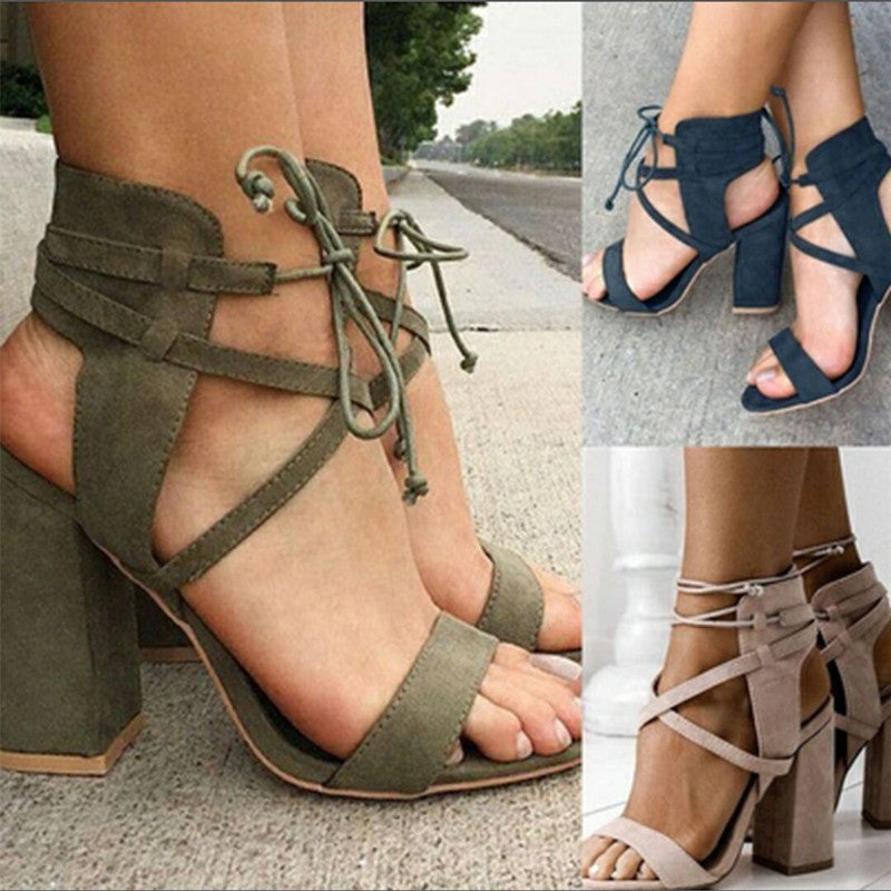 Orthopedic Balance Unique High Heel Sandals With Ankle Strap