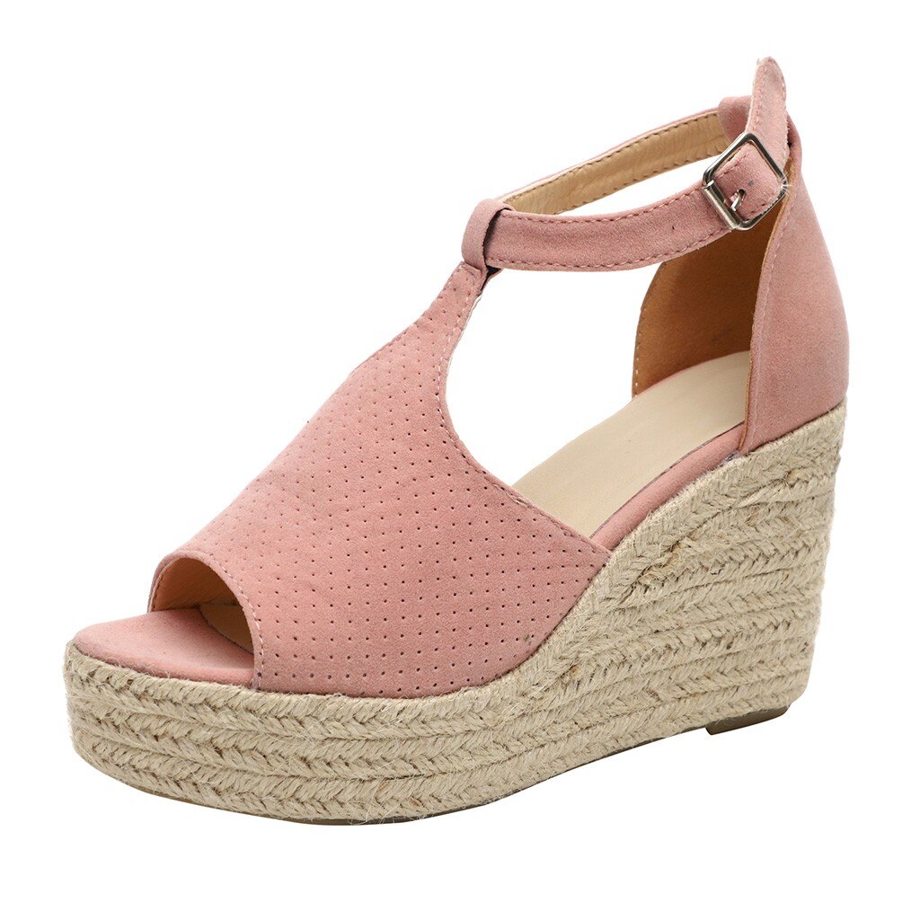 Orthopedic Balance Straw Wedge Sandals - Unique Elegance And Comfort