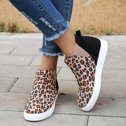 Orthopedic Balance Leopard Flats - Elastic V Cutout Comfort