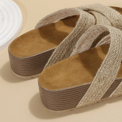 Orthopedic Balance Summer Sandals With Braided Straps - Unique And Elegant
