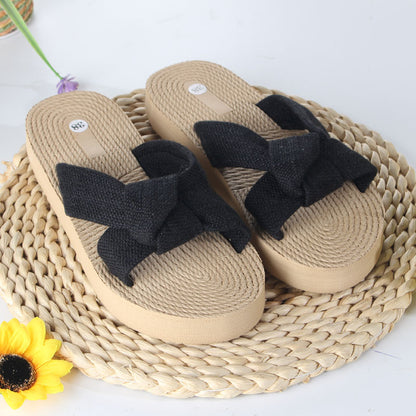 Orthopedic Balance Bohemian Bow Slip-On Flat Sandals